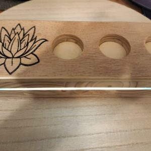 B/BOUGEOIR LED FLEUR DE LOTUS (triple)
