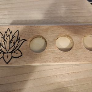 B/BOUGEOIR LED FLEUR DE LOTUS (triple)