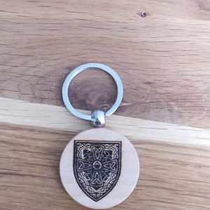 B/porte clés médieval 1 face blason croix 1 face arbre de vie
