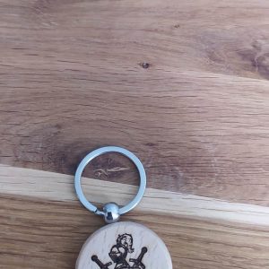 B/porte clés médieval 1 face bouclier chevalier 1 face arbre de vie