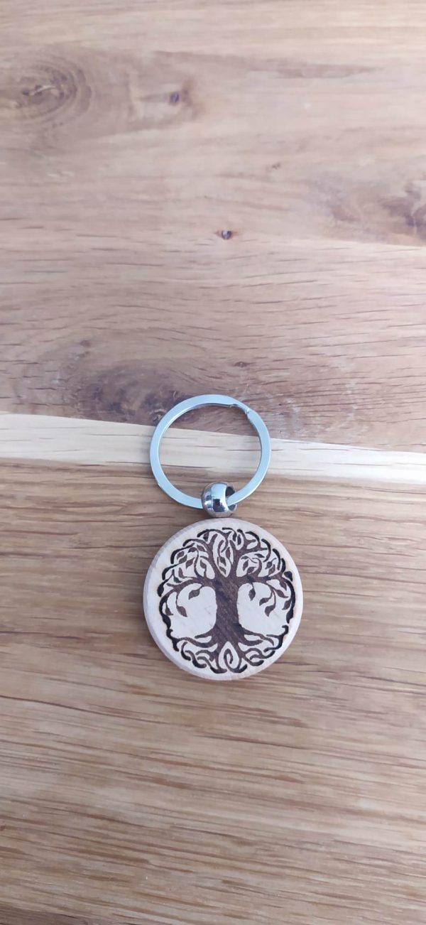 B/porte clés médieval 1 face bouclier chevalier 1 face arbre de vie – Image 2