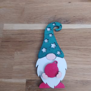 B/gnome de noël avec sa boule (bonnet vert)