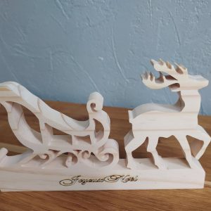 B/Traineau et renne de noël