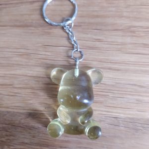 R/porte clés moyen ourson jaune cristal