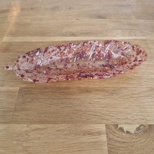 608R/vide poche plume feuilles cuivrées pétales de roses