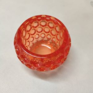R/bougeoir boule rond orange