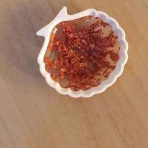 R/Porte savon blanc feuilles cuivrées glam