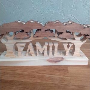 B/family 2 types de bois socle pin blanc