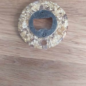 R/decapsuleur rond glam feuilles d'or