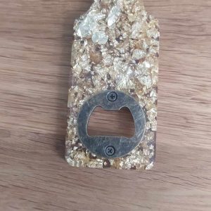 R/decapsuleur bouteille glam feuilles d'or