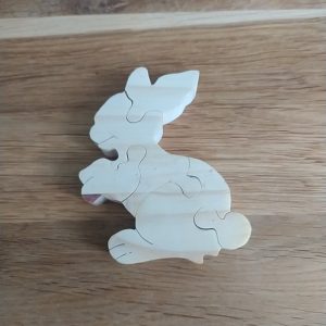 B/mini puzzle en bois lapin
