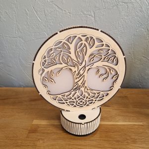 B/lampe arbre de vie tronc torsadé lumineux découpé laser