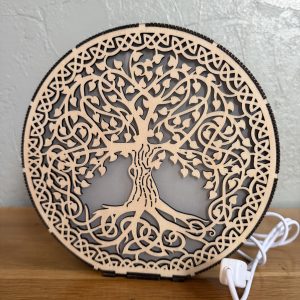 183B/lampe arbre de vie diamètre 18 avec bouton interrupteur découpée laser