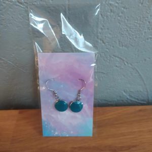 R/boucles d'oreilles rondes vertes