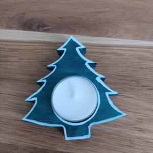 B/sapin bougeoir peint en vert