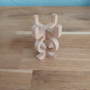 B/porte bougie en merisier