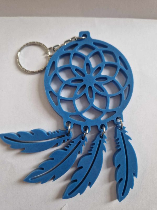 R/porte clés attrape rêves bleu
