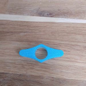R/bague de lecture bleu turquoise pailleté n° 4