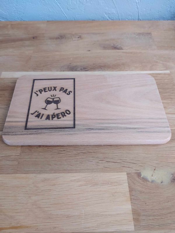 B/planche en bois en hêtre gravée laser (j'peux pas j'ai apéro)