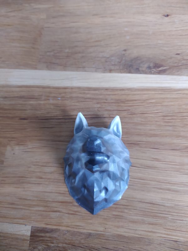 R/tête de loup noir aimant – Image 3