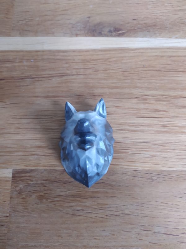 R/tête de loup noir aimant – Image 4