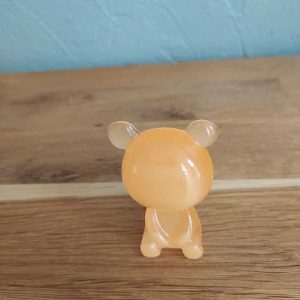 R/mini figurine ours orange fluo
