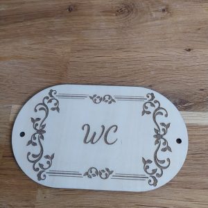 B/plaque de porte (w.c) gravée laser