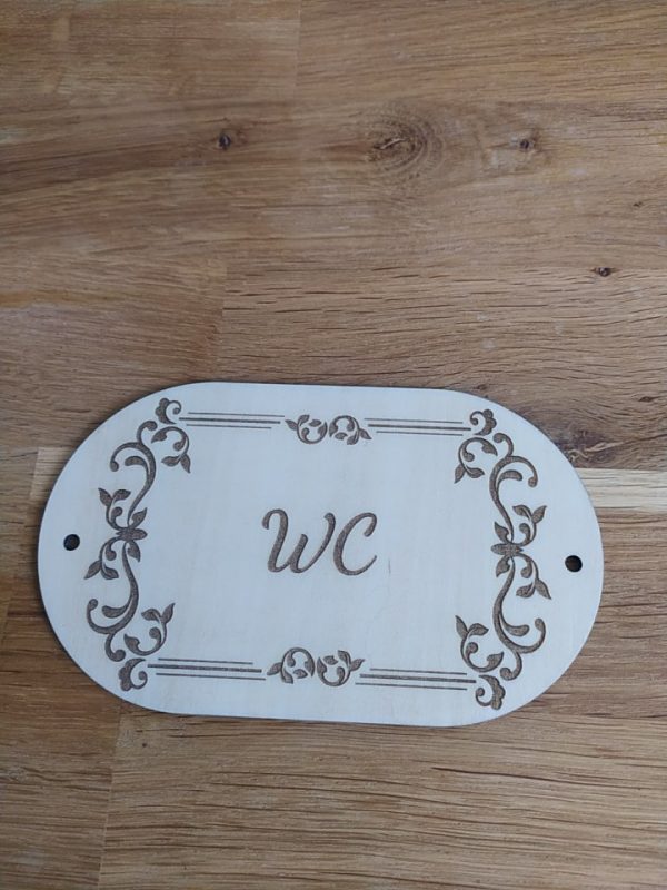 B/plaque de porte (w.c) gravée laser