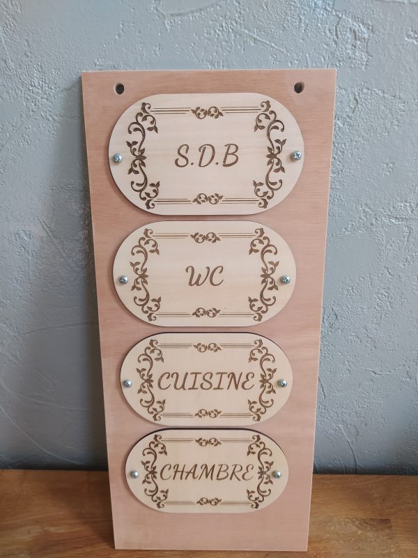 B/plaque de porte (w.c) gravée laser – Image 2