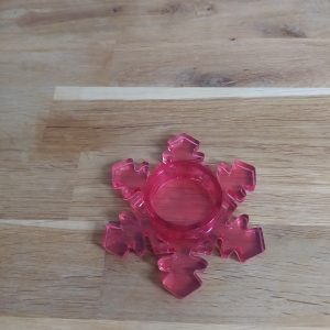 R/bougeoir flocon n° 1 rouge cristal