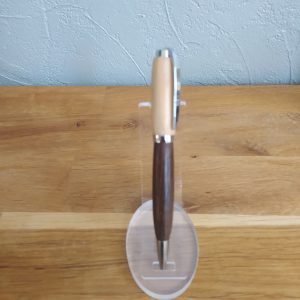 B/stylo bille Gaëlle chromé cèdre rouge bocote (56)