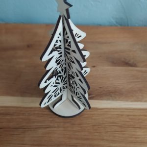 B/sapin 3d de petite taille découpé laser différents motifs