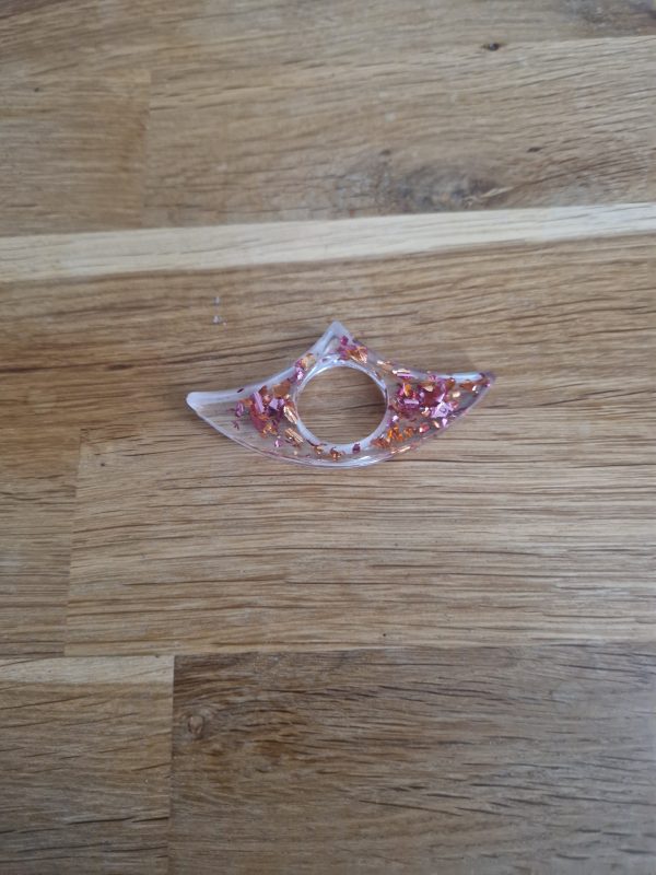 R/bague de lecture feuilles cuivrées feuilles roses n° 7