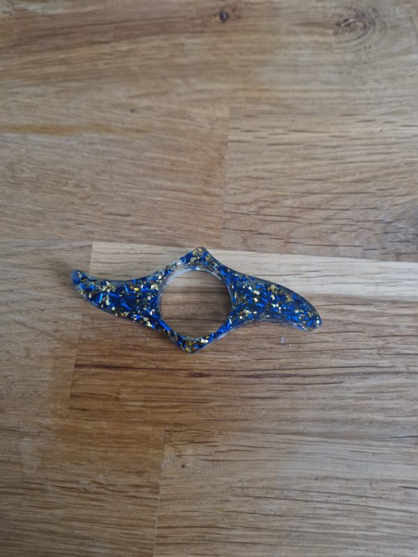 R/bague de lecture feuilles or feuilles bleues n° 11