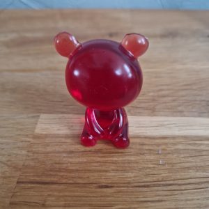 R/mini figurine ourson cristal rouge