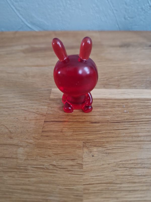 R/mini figurine lapin cristal rouge