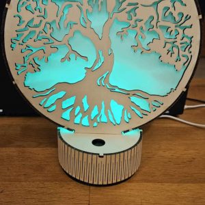 B/lampe arbre de vie lumineux découpé laser