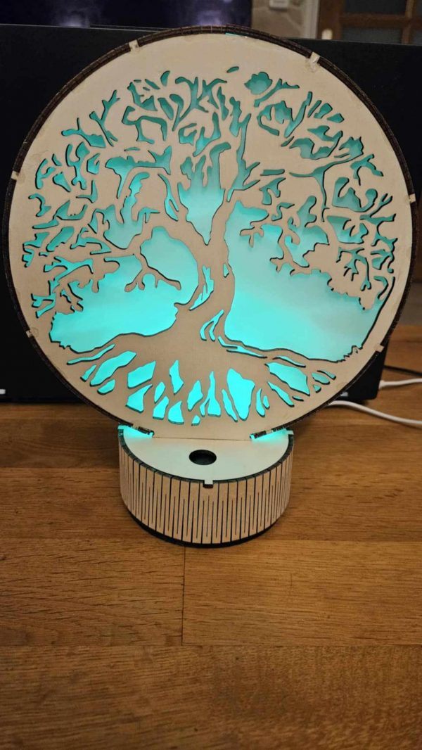 B/lampe arbre de vie lumineux découpé laser