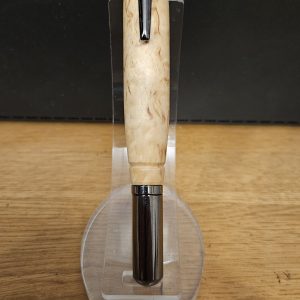 B/ Stylo Roller AIGOUAL gris- bois bouleau madré (48)