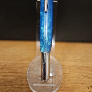 R/Stylo Roller AIGOUAL chromé - Résine Bleu (53)
