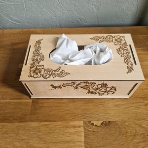 B/Boîte à mouchoirs découpée laser