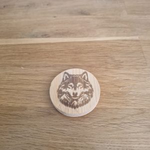 B/Décapsuleur gravé tête de loup (montagnes)