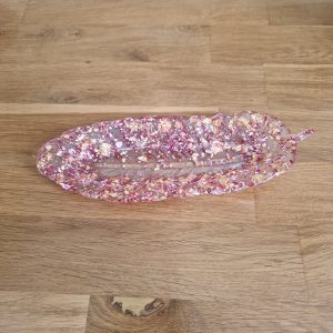 R/Vide poche plume feuilles or feuilles roses