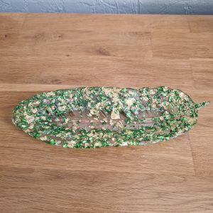 R/Vide poche plume feuilles or feuilles vertes
