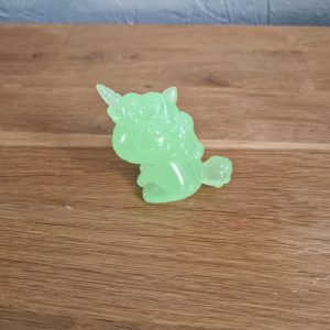 R/mini figurine licorne vert phosphorescent