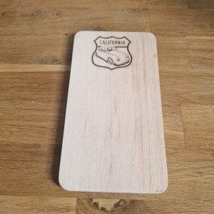 B/Planche en bois en hêtre gravée laser (cox California) verticale