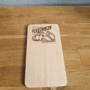 B/Planche en bois en hêtre gravée laser (cox vintage Volkswagen) verticale