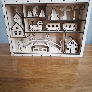 B/vitrine village du père noël