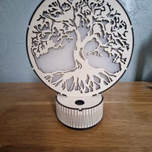 B/lampe arbre de vie touffu lumineux découpé laser