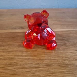 R/figurine ourson assis orange